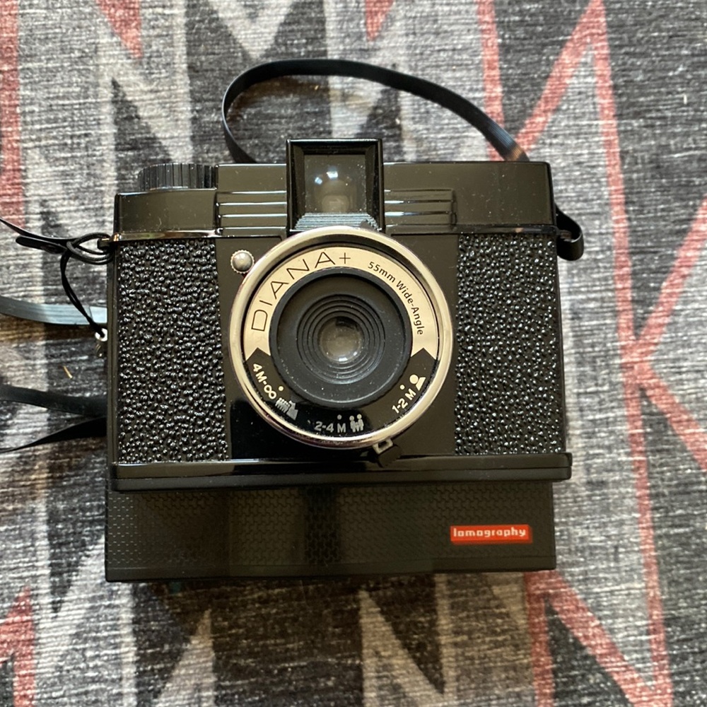 Lomography Diana F+ with Fuji instax mini back and 120 back
